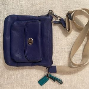 Royal Blue Coach Cross Body Satchel